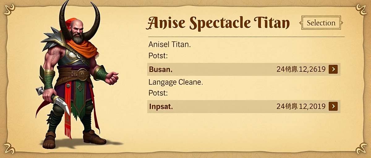 Regional Language Options in Anise Spectacle Titan Anise Spectacle Titan Language Selection